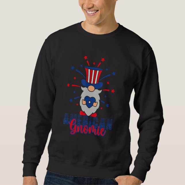 Sudadera Patriotic Gnome 4th Of July American Gnomie (Anverso)