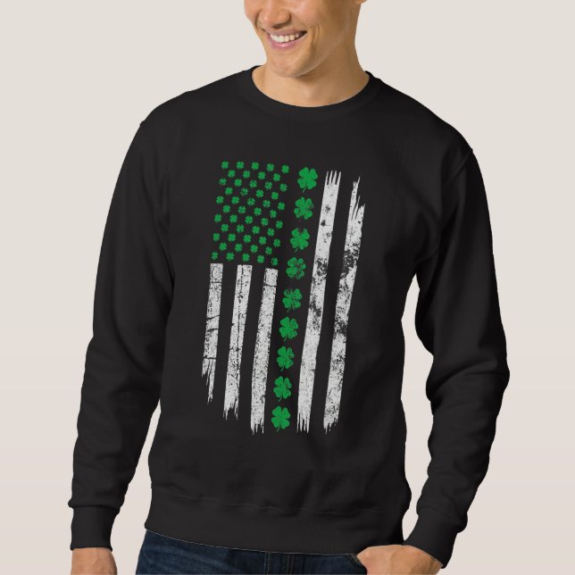 Sudadera Patriotic Irish American Flag Patricks Day Ireland (Anverso)