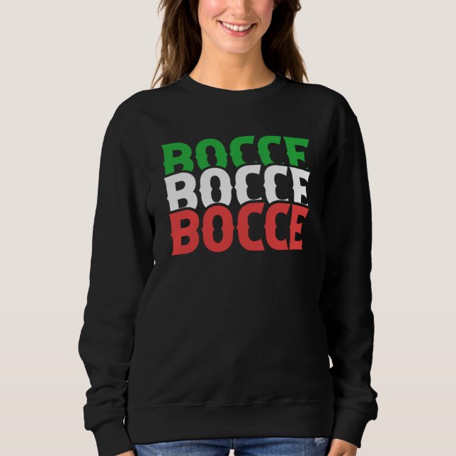 Sudadera Patriotic Italian Bocce Ball Player Boules Sports  (Anverso)