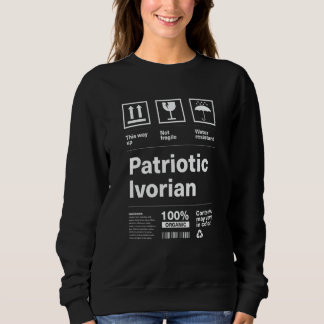 Sudadera Patriotic Ivorian Patriotism Ivory Coast Country P