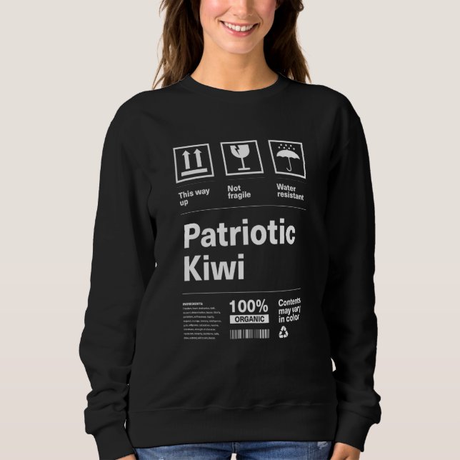 Sudadera Patriotic Kiwi Patriotism New Zealand Country Prid (Anverso)