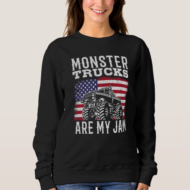 Sudadera Patriotic Monster Truck Are My Jam Truck  american (Anverso)