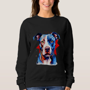 Sudadera Patriotic Pit Bull Terrier Puppy Bandera Estadouni