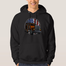 Sudadera Patriotic Rig – Brown Truck & Flag
