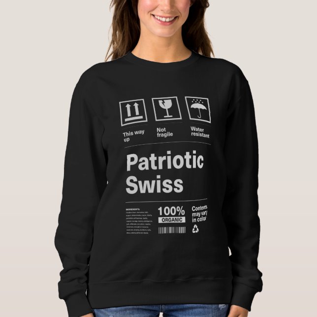 Sudadera Patriotic Swiss Patriotism Switzerland Country Pri (Anverso)