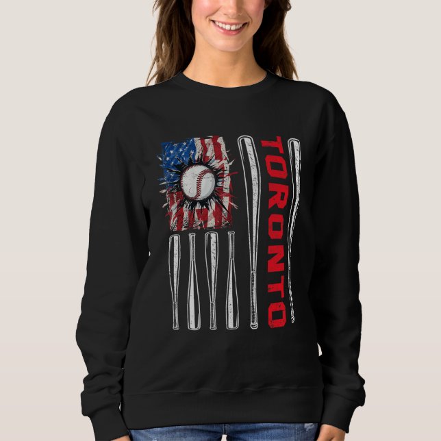 Sudadera Patriotic Toronto Softball US American Flag Baseba (Anverso)