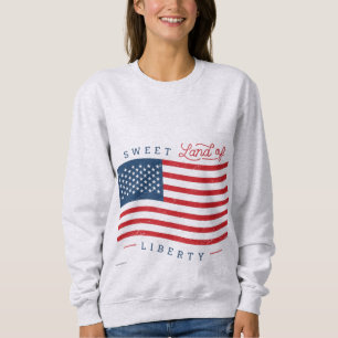 Sudadera Patriótica Sweet Land of Liberty de Mujer