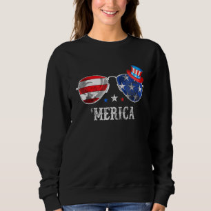 Sudadera Patriótico 4 De Julio Merica Usa Gafas De Sol