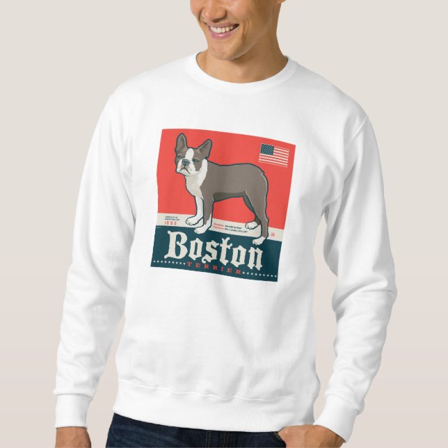Sudadera Patriótico | Boston Terrier (Anverso)