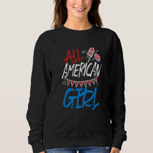 Sudadera Patriótico Chica Estadounidense 4 De Julio Patriót