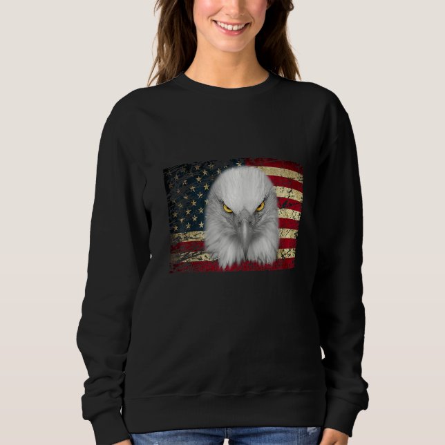 Sudadera Patriótico De Bandera Estadounidense (Anverso)