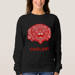Sudadera Patriótico de tres cabezas de león Inglaterra