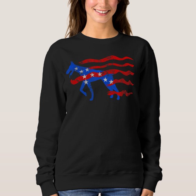 Sudadera Patriótico Doberman Pinscher (Anverso)