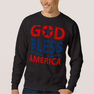 Sudadera Patriótico Ee.Uu. Dios Bendiga A Estados Unidos Fe