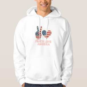 Sudadera Patriótico "Peace Love America"