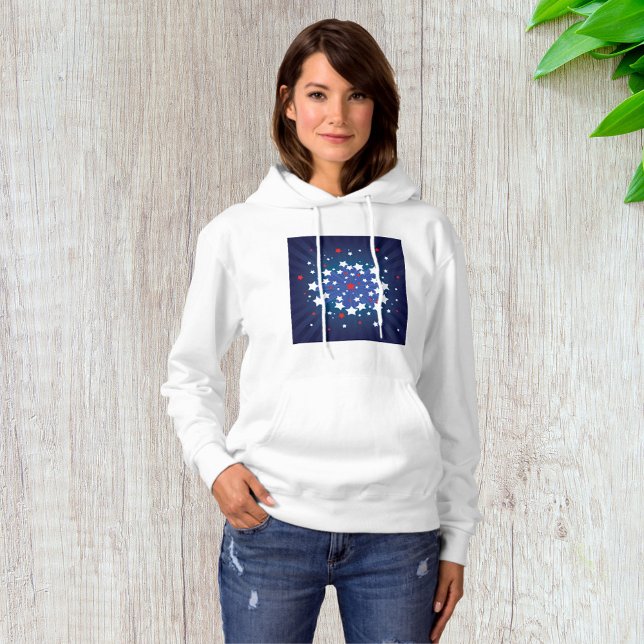 Sudadera Patriótico Starburst Red White y Blue USA (Subido por el creador)
