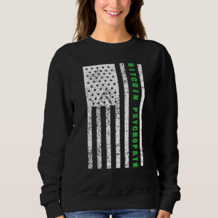 Sudadera Patriotismo Psicópata Bitcoin Bandera Americana Or