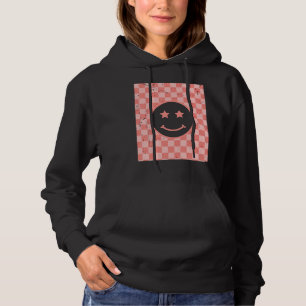 Sudadera Patrón a cuadros de cara feliz retro_2