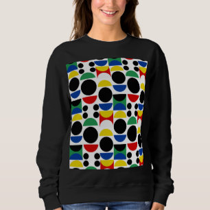 Sudadera Patrón Bauhaus escandinavo de mediados del siglo