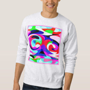 Sudadera Patrón de abstracciones coloridas y vívidas