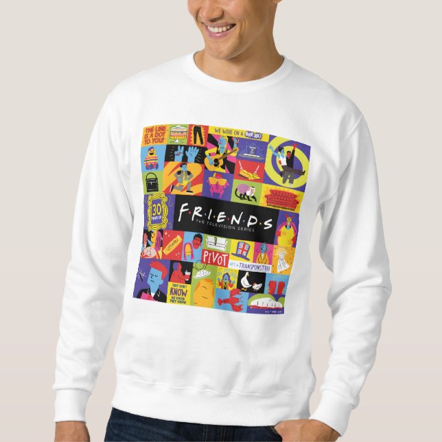 Sudadera Patrón de amigos icónicos™ (Anverso)