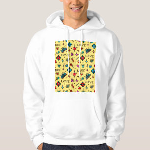 Sudadera Patrón de amor del tatuaje de la vieja escuela