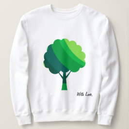 Sudadera Patrón de árbol verde mínimo estético personalizad