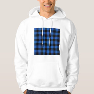 Sudadera Patrón de búfalo de verificación azul y negro