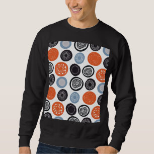 Sudadera Patrón de círculo geométrico creativo y colorido.