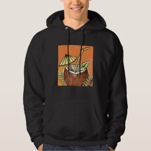 Sudadera Patrón de coco masculino Amor tropical Estética
