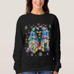 Sudadera Patrón De Copo De Nieve Y Navidades Gnome Christm