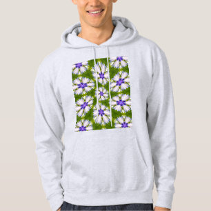 Sudadera Patrón de cornflores blancas