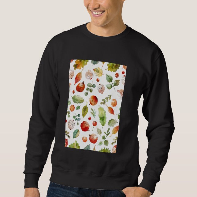 Sudadera Patrón de cosecha Art Hazelnut (Anverso)