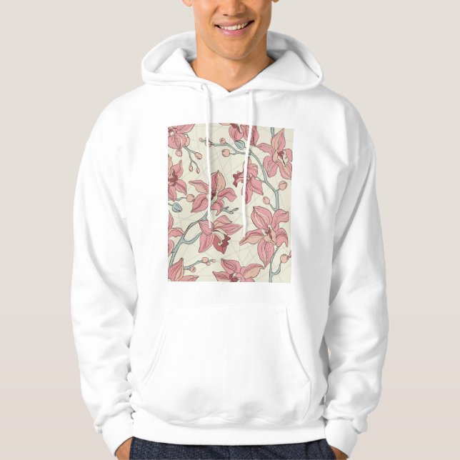 Sudadera Patrón de cosecha orquídea: Papel elegante (Anverso)