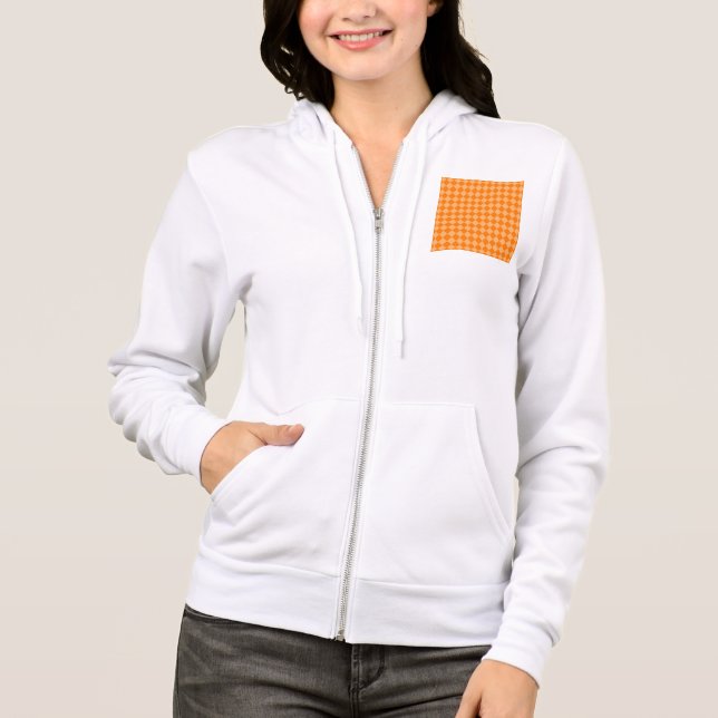 Sudadera Patrón de diamantes de combinación naranja (Anverso)