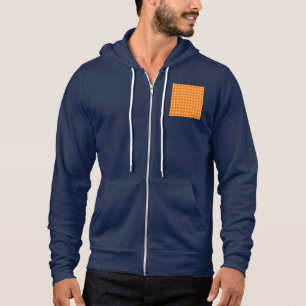Sudadera Patrón de diamantes de combinación naranja