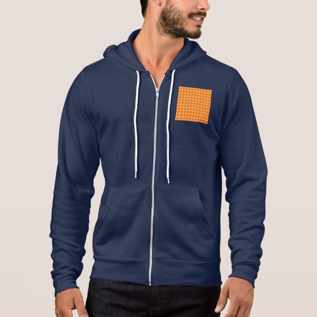 Sudadera Patrón de diamantes de combinación naranja (Anverso)