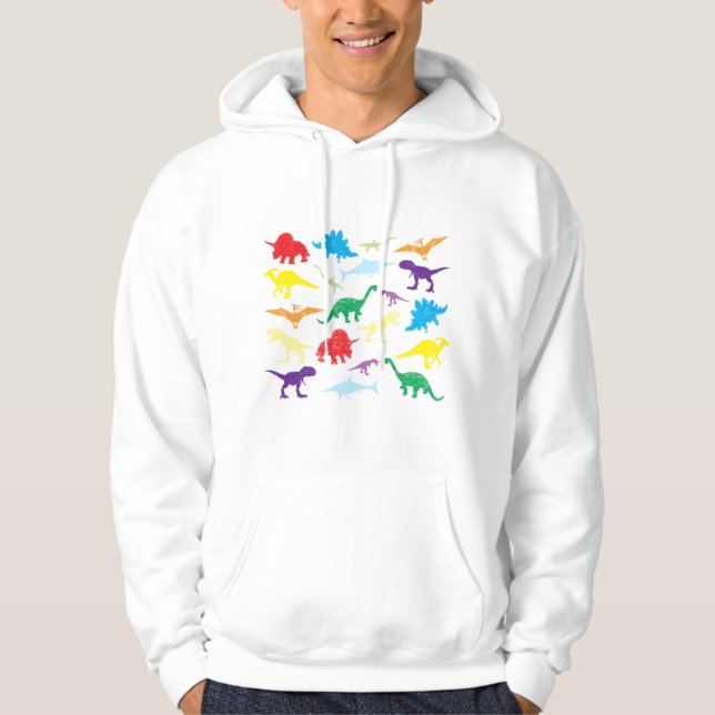 Sudadera Patrón de Dinosaurios Coloridos para Niños (Anverso)