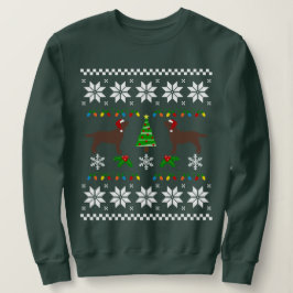 Sudadera Patrón de dos Navidades Santa Labradors de chocola