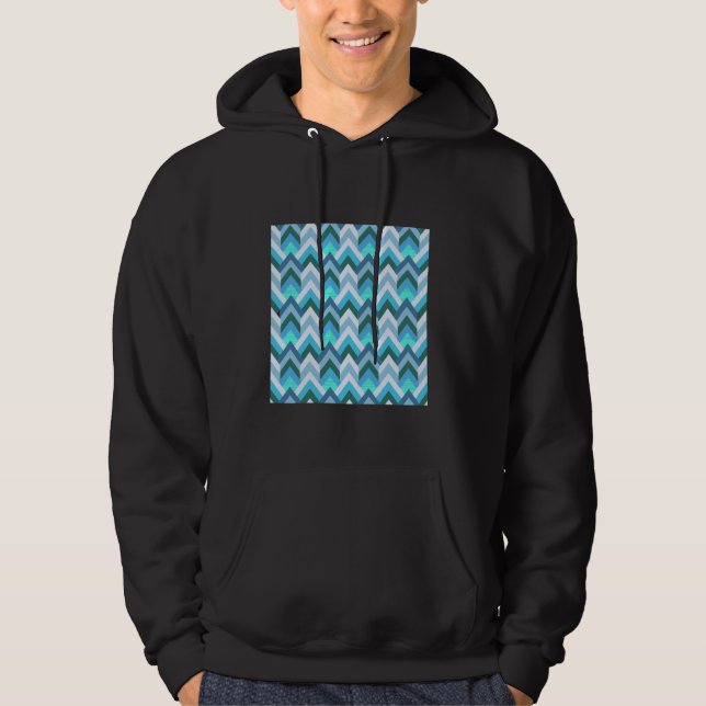 SUDADERA PATRÓN DE FLECHA GEOMÉTRICO DE LOS AÑOS 1970 GRE F (Anverso)