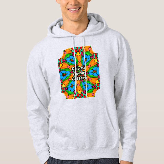 Sudadera Patrón de flores estéticas (Anverso)