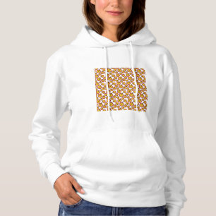 Sudadera Patrón de flores tropicales amarillas rojas hibisc