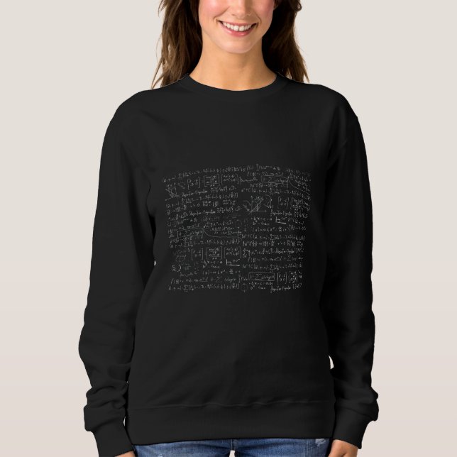 Sudadera Patrón de fórmulas matemáticas (Anverso)