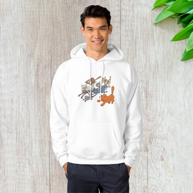 Sudadera Patrón de Gatos Corriendo Gatitos Caprichosos (Subido por el creador)