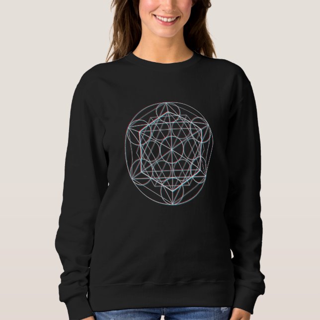 Sudadera Patrón de geometría sagrada Goa Om Chakra (Anverso)