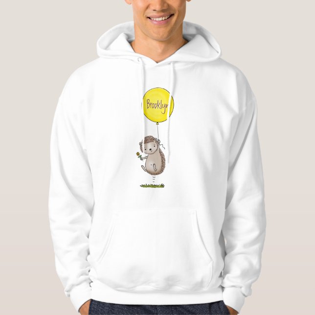 Sudadera Patrón de hedgehog y personalizado de globos (Anverso)