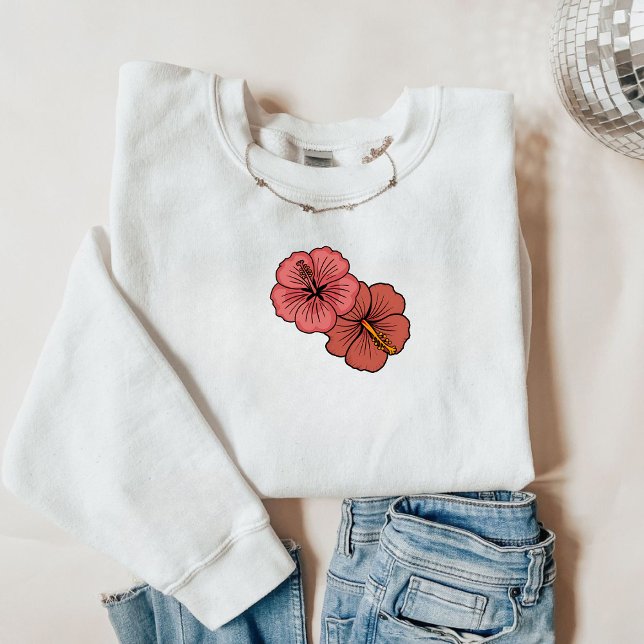 Sudadera Patrón de hibiscos tropicales (Subido por el creador)