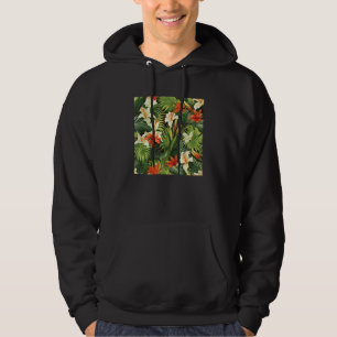 Sudadera Patrón de hoja de flor tropical hawaiana Vacacione