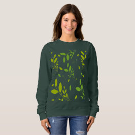 Sudadera patrón de hojas