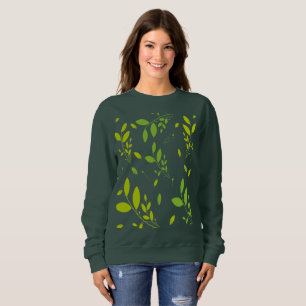 Sudadera patrón de hojas